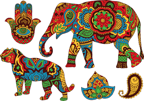 Ornament animal pattern vector