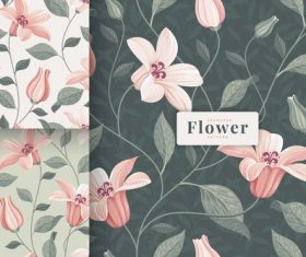 Pastel colour tulips pattern vector