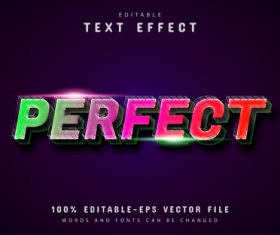 Perfect text gradient style text effect vector