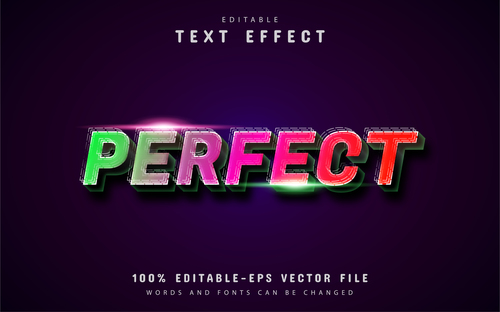 Perfect text gradient style text effect vector