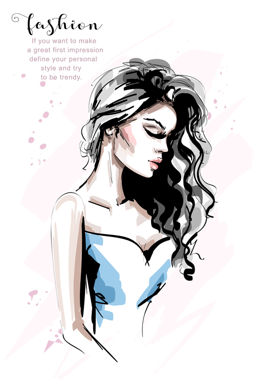 Personal style watercolor illustration vector