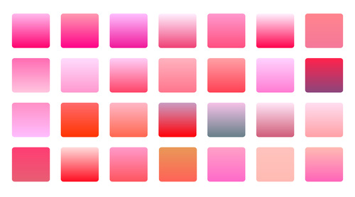 Pink color gradients big set background vector
