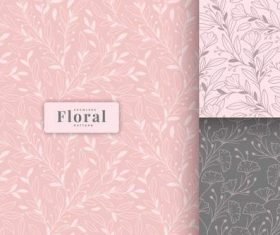 Pink floral pattern vector