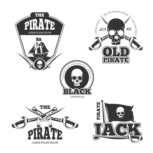Pirate emblem vector