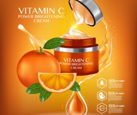 Plant essence cream advertisement vector