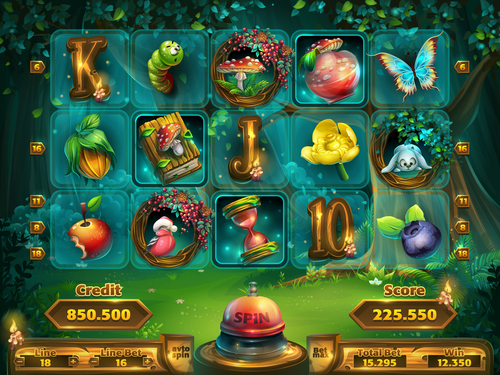 Playing field slots game for game user interface vector