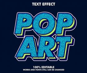 Pop art words and fonts 3d text style vector