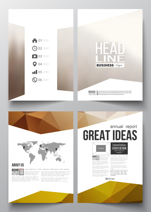 Promotional cover design template vector