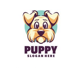 Puppy logo template vector