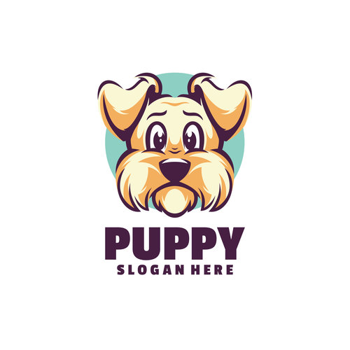 Puppy logo template vector
