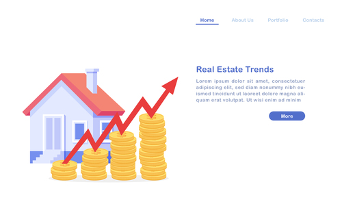 Real estate trends concept illustration vector