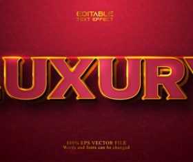 Red 3d text style vector