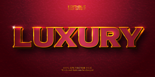 Red 3d text style vector
