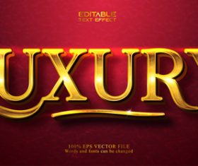Red background golden 3d text style vector