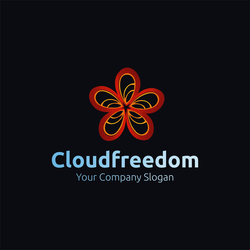 Red freedom logo design vector
