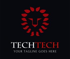 Red logo design vector