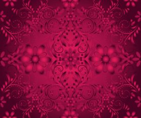 Red pattern decoration vector