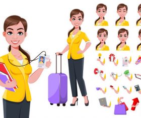 Secretary cartoon vector