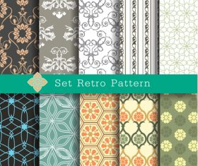 Ser retro pattern vector