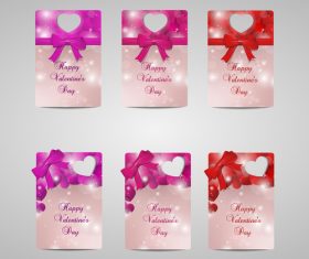 Set of Valentines day small cardsvector