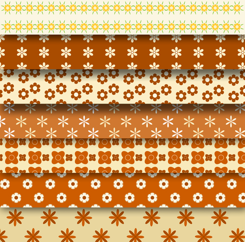 Small flower decorative background pattern vector