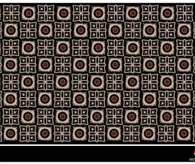 Square and round ethnic style pattern background vector