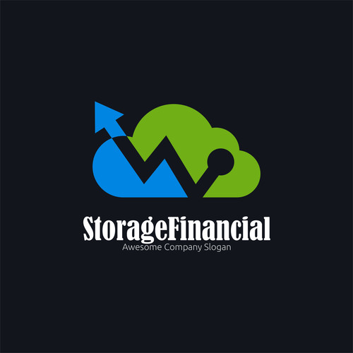 Storage financial concept logo design vector