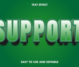 Support 3d text style effect vector