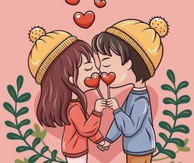 Sweet valentine vector