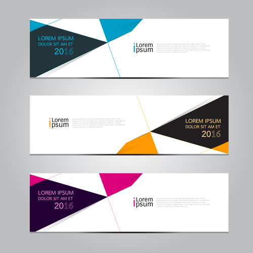 Triangle graphic banner vector