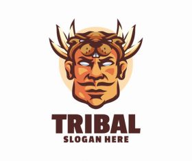 Tribal angry logo vector