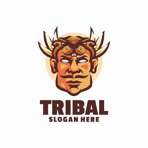 Tribal angry logo vector