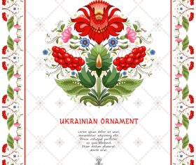 Ukrainian custom ornament pattern vector