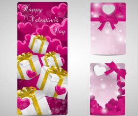 Valentines day badges and labels in vector