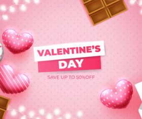 Valentines day element background vector