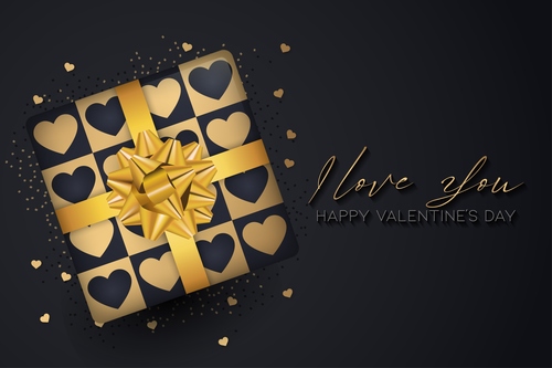 Valentines day gift package vector