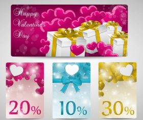 Valentines day gift promotion banner vector