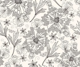 Vector background with flowers