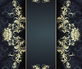 Gold pattern with shadow on dark background vector free download