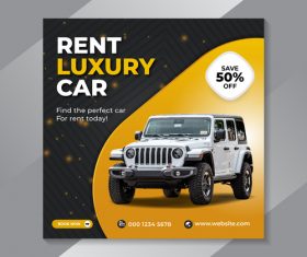 Vehicle rental flyer vector