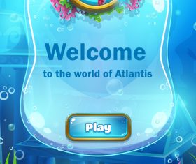 Vertical start screen design vector