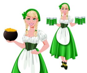 Waitress cartoon vector