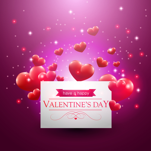 White cardboard and heart shaped background vector