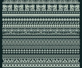 White silhouette decorative pattern vector