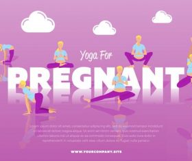 Yoga for pregnant vector