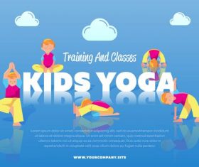 Yoga training and classes vector