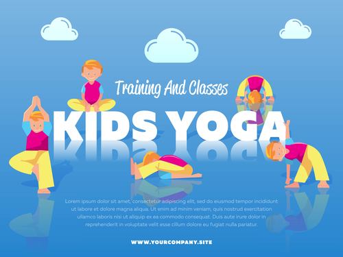 Yoga training and classes vector