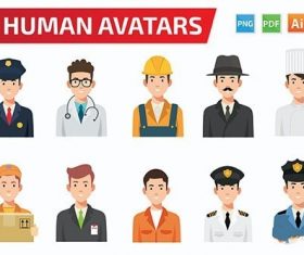 10 Avatar design vector
