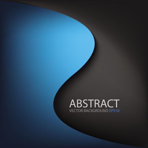 Abstract black and blue background vector