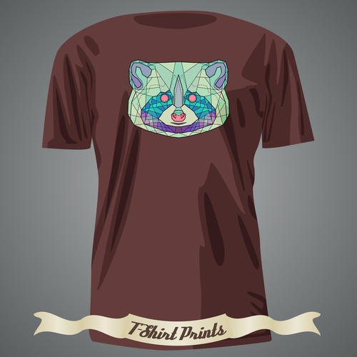 Abstract colorful animal head portrait t-shirts prints design vector